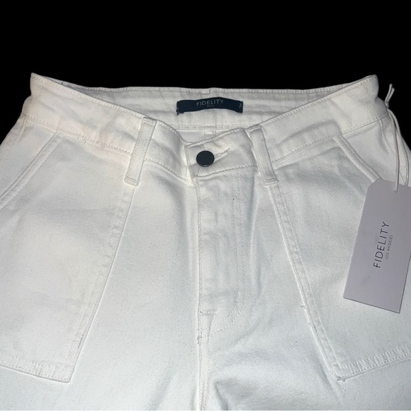 Fidelity Denim JONI REGAL WHITE Jeans/ Utility Pants | NEW/NWT!!! 💜👖💜👖 - Picture 7 of 11